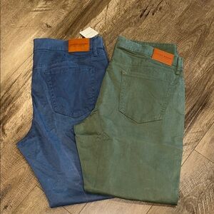 LUCKY BRAND KHAKI SLIM STRAIGHT PANTS MENS SET OF 2 NWT
